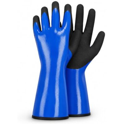 Rostaing LIQUIDO Handschoenen Paar 100% waterdichte werkhandschoenen Voor metselwerk, zandstralen en gevelwerk Halflange blauw-zwarte beschermende handschoenen Handig voor cement Rostaing LIQUIDO Handschoenen Paar 100% waterdichte werkhandschoenen Voor metselwerk, zandstralen en gevelwerk Halflange blauw-zwarte beschermende handschoenen Handig voor cement