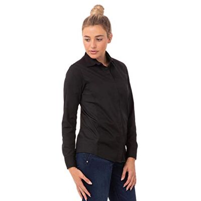 Chef Works Damesshirt met rits aan de voorkant (SLWFZ003BLK) Chef Works Damesshirt met rits aan de voorkant (SLWFZ003BLK)