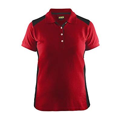 BLÅKLÄDER Blaklader 33901050 dames poloshirt, rood/zwart, maat S BLÅKLÄDER Blaklader 33901050 dames poloshirt, rood/zwart, maat S