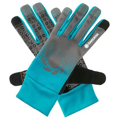 Gardena tuin- en onderhoudshandschoen 8/M: Tuinhandschoenen voor uitdagend tuin- en plantenonderhoud, optimale greep, ademend mesh-materiaal, mobile touch voor smartphonegebruik (11501-20) Gardena tuin- en onderhoudshandschoen 8/M: Tuinhandschoenen voor uitdagend tuin- en plantenonderhoud, optimale greep, ademend mesh-materiaal, mobile touch voor smartphonegebruik (11501-20)