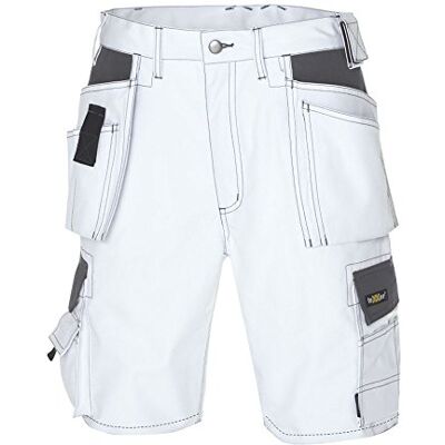 texxor Canvas Shorts"Bermuda", korte werk/werkbroek, maat 52, wit/grijs, 4344 texxor Canvas Shorts"Bermuda", korte werk/werkbroek, maat 52, wit/grijs, 4344