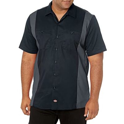 Dickies Two Tone Work Shirt Shirt met korte mouwen zwart-grijs Basics, Rockabilly, Street wear Dickies Two Tone Work Shirt Shirt met korte mouwen zwart-grijs Basics, Rockabilly, Street wear