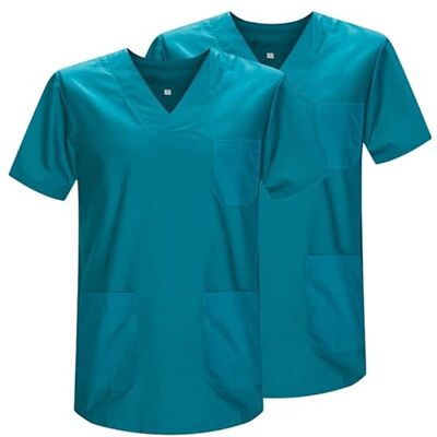 MISEMIYA Verpakking van 2 stuks, uniseks kwekerszak, gezondheidsuniform, medisch uniform, Ref.817 x 2, groen 3b 21, 3XL MISEMIYA Verpakking van 2 stuks, uniseks kwekerszak, gezondheidsuniform, medisch uniform, Ref.817 x 2, groen 3b 21, 3XL