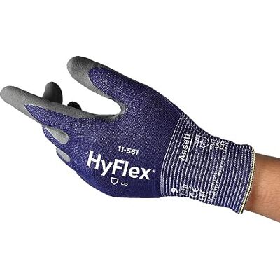 Ansell Hyflex 11-561 Ultrafined Anti-Cuts Handschoenen, Slijtvaste Nitrilcoating, Professionele Werkhandschoenen Met Hoge Bescherming, Mannen, Blauw, Maat XS (1 Paar) Ansell Hyflex 11-561 Ultrafined Anti-Cuts Handschoenen, Slijtvaste Nitrilcoating, Professionele Werkhandschoenen Met Hoge Bescherming, Mannen, Blauw, Maat XS (1 Paar)