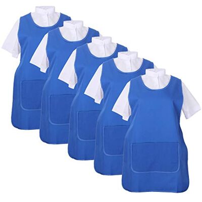 MISEMIYA Pack5 Pcs-Schort Reinigen 868 Unisex Volwassene, Koningsblauw 21, XL MISEMIYA Pack5 Pcs-Schort Reinigen 868 Unisex Volwassene, Koningsblauw 21, XL
