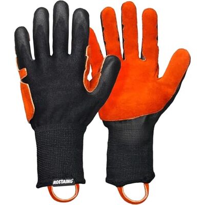 Rostaing STRONGER Handschoenen Paar snij- en werkhandschoenen voor zwaar gebruik Uitstekende grip in olieachtige en vochtige omgevingen Leren versterking op palm Snij- en prikbestendig Rostaing STRONGER Handschoenen Paar snij- en werkhandschoenen voor zwaar gebruik Uitstekende grip in olieachtige en vochtige omgevingen Leren versterking op palm Snij- en prikbestendig