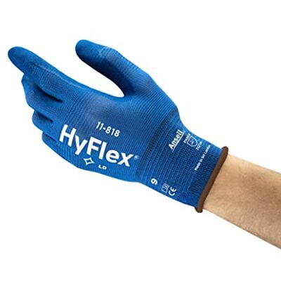 Ansell Hyflex 11-818 Professionele Werkhandschoenen, Beschermende Handschoenen Mechanische, Kluswerkzaamheden, Behandeling, Tuinieren, Industriële Handschoen Heren Dames, Blauw, Maat 2Xl (12 Paar) Ansell Hyflex 11-818 Professionele Werkhandschoenen, Beschermende Handschoenen Mechanische, Kluswerkzaamheden, Behandeling, Tuinieren, Industriële Handschoen Heren Dames, Blauw, Maat 2Xl (12 Paar)