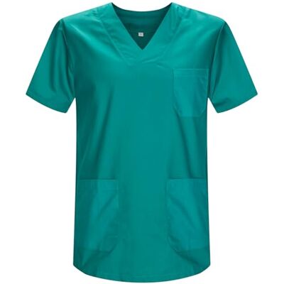 MISEMIYA Kasack Unisex arts verpleegkundige uniform werkreiniging esthetische tandarts diergeneeskunde horeca Ref.817, Groen, 4XL MISEMIYA Kasack Unisex arts verpleegkundige uniform werkreiniging esthetische tandarts diergeneeskunde horeca Ref.817, Groen, 4XL