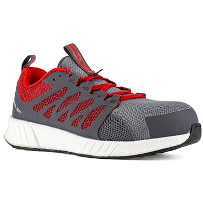 Reebok Chaussures de sécurité basses grise et rouge en maille nylon embout composite S1P SRC ESD 37 Gris / Rouge Reebok Chaussures de sécurité basses grise et rouge en maille nylon embout composite S1P SRC ESD 37 Gris / Rouge