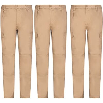 MISEMIYA Heren Pack 3 Stuks Mz-3-9100 Werkbroek, Camel, 44 (3er MISEMIYA Heren Pack 3 Stuks Mz-3-9100 Werkbroek, Camel, 44 (3er