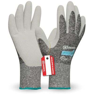 Gebol Upcycled Winter Maat M (maat 8) duurzame winterwerkhandschoen naadloze winterhandschoen met latexcoating top draagcomfort en pasvorm voor dames en heren grijs 1 paar Gebol Upcycled Winter Maat M (maat 8) duurzame winterwerkhandschoen naadloze winterhandschoen met latexcoating top draagcomfort en pasvorm voor dames en heren grijs 1 paar