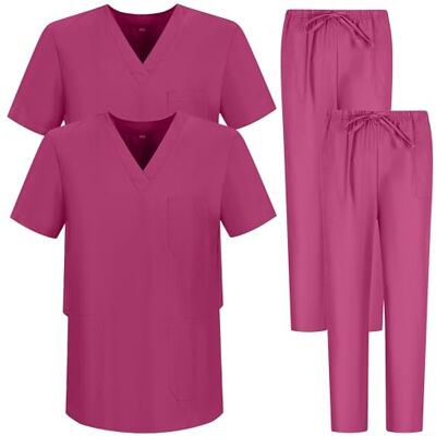 MISEMIYA Sanitaires Bz-2-6801-6802 Set van 2 Sanitaire Pyjama 2-6801-6802, Granaat, M (2-pack), Uniseks, Volwassenen, Granaat, M MISEMIYA Sanitaires Bz-2-6801-6802 Set van 2 Sanitaire Pyjama 2-6801-6802, Granaat, M (2-pack), Uniseks, Volwassenen, Granaat, M