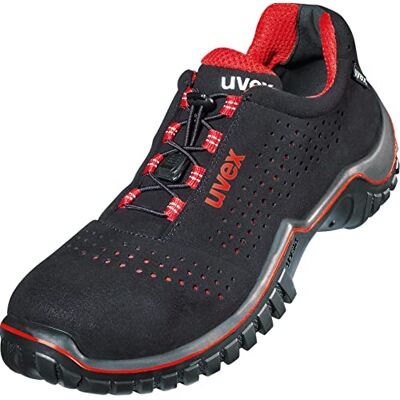 Uvex Motion Style Werkschoenen voor heren, zwart/rood, 41 EU Uvex Motion Style Werkschoenen voor heren, zwart/rood, 41 EU