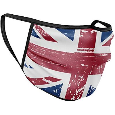 Purple Print House Paarse Print House mannen Union Jack gezichtsmasker, groot Purple Print House Paarse Print House mannen Union Jack gezichtsmasker, groot