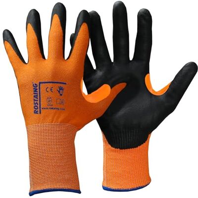 Rostaing DURANIT-PLUS handschoen paar snijbeschermende handschoenen – bouw en doe-het-zelf – geschikt voor snij- en schuurwerkzaamheden – ideaal voor dakdekkers, gravisbehandeling – oranje Rostaing DURANIT-PLUS handschoen paar snijbeschermende handschoenen – bouw en doe-het-zelf – geschikt voor snij- en schuurwerkzaamheden – ideaal voor dakdekkers, gravisbehandeling – oranje
