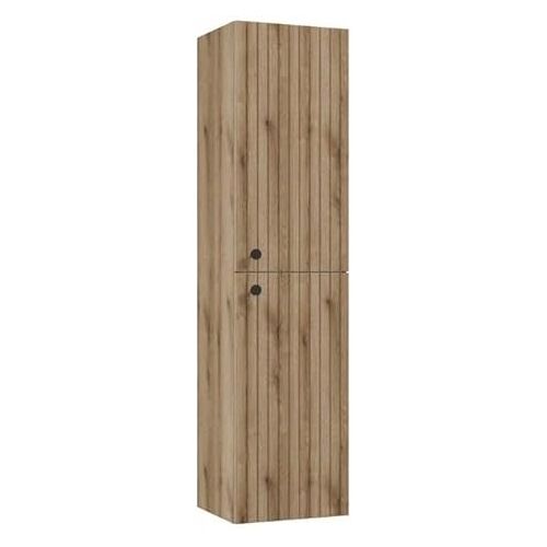 .Deftrans Deftrans Badkamerkast, hangkast, 140 x 35 cm, badkamerkast, smal eiken, wandkast badkamerkast hout