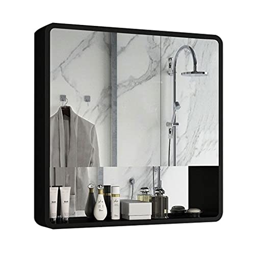 MEFFEE Spiegelkasten Aan de muur gemonteerde vochtbestendige badkamerwandkast,aan de muur gemonteerde make-upspiegel met opbergplank