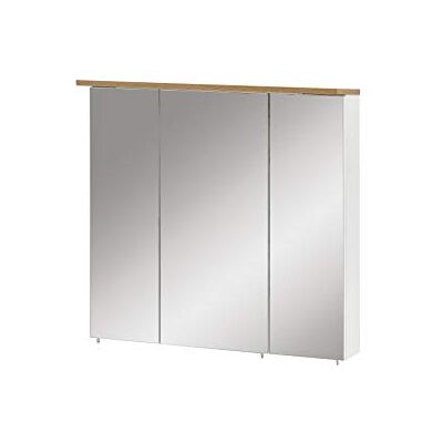 Schildmeyer Jelda Padua 142296 Spiegelkast, wit glanzend/eiken landhuisdecoratie, 70,5 x 16 x 72,3 cm Schildmeyer Jelda Padua 142296 Spiegelkast, wit glanzend/eiken landhuisdecoratie, 70,5 x 16 x 72,3 cm