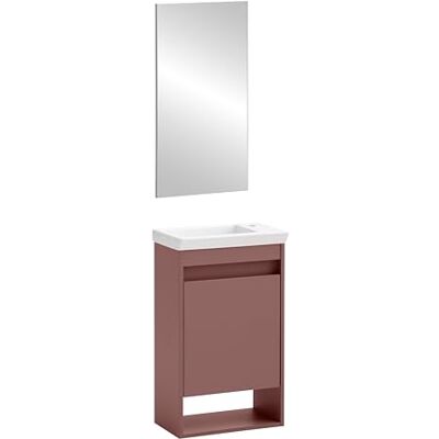 Schildmeyer Gastenbad set Avio 160733, wastafel en spiegel, mauve Schildmeyer Gastenbad set Avio 160733, wastafel en spiegel, mauve