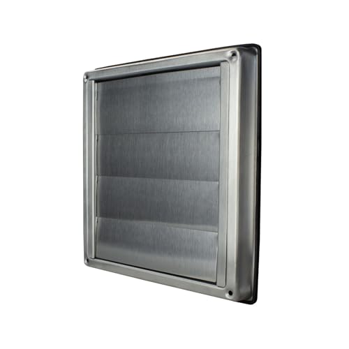 MKK 10798-006 – roestvrijstalen afzuigkap, ventilatierooster voor buiten, zuurbestendig, voor afvoersystemen, roestvrijstalen rooster met lamellen, Ø 150 mm