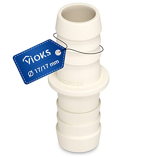 VIOKS Slangverbinder waterslang connector Ø20mm voor waterslang afvoerslang wasmachine Ø17mm / afvoerslang vaatwasser