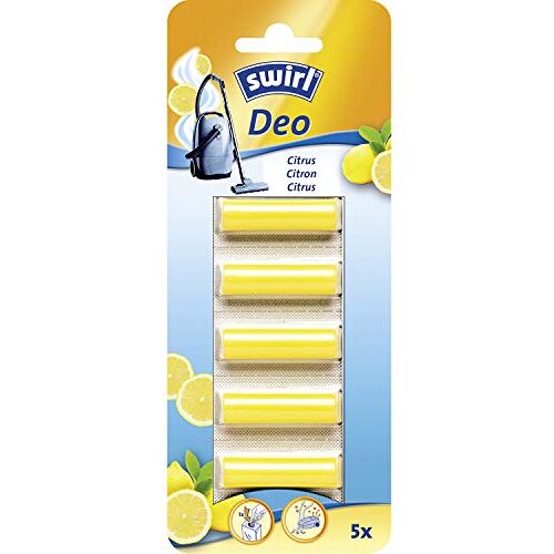 Swirl Stofzuiger Deo-Sticks Citrus 5x (voor het plaatsen in de stofzuigerzak)