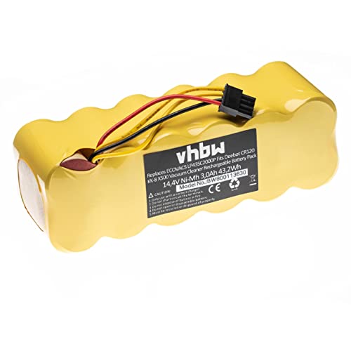 vhbw Accu compatibel met huishoudelijke robotstofzuiger Profimaster Robot 2712 Huishoudelijke robotstofzuiger vervangt LP43SC2000P (3000mAh, 14,4V, NiMH)