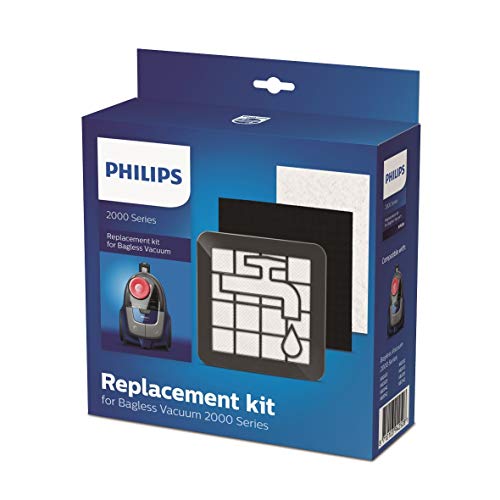 Philips XV1220/01, reserve-filterset voor zakloze stofzuiger serie 2000, zwart/wit