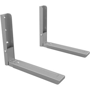 AVF Stalen universele wandgemonteerde magnetronbeugels in zilver (set van 2) AVF Stalen universele wandgemonteerde magnetronbeugels in zilver (set van 2)