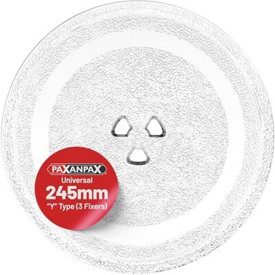 Universele 245mm Draaitafel - Glazen ronde plaat met 3 bevestigingen Universele 245mm Draaitafel - Glazen ronde plaat met 3 bevestigingen