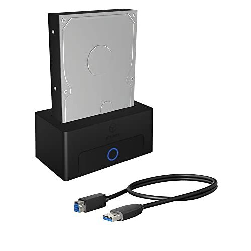 ICY BOX IB-1122-U3 SSD en harde schijf docking station USB 3.0, SATA 2.5" en 3.5", zwart