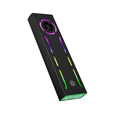 ICY BOX IB-G1826MF-C31 Type-C Gen 2 naar PCIe NVMe M.2 gaming behuizing met ARGB en actieve koeler, montage zonder gereedschap, USB 3.1 tot 10 Gbit/s,zwart ICY BOX IB-G1826MF-C31 Type-C Gen 2 naar PCIe NVMe M.2 gaming behuizing met ARGB en actieve koeler, montage zonder gereedschap, USB 3.1 tot 10 Gbit/s,zwart