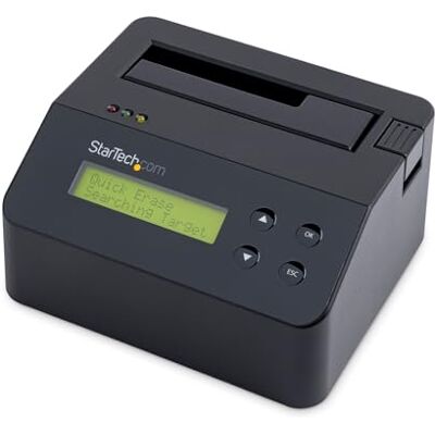 StarTech .com Single Bay Hard Drive Wisser, Standalone HDD/SSD Sanitizer/Eraser, USB 3.0 naar SATA II (3 Gbps), 9 Wismodi, LCD, Hard Disk Secure Erase Dock, DB-9, NIST/DOD/ TAA Compliant (SDOCK1EU3P) StarTech .com Single Bay Hard Drive Wisser, Standalone HDD/SSD Sanitizer/Eraser, USB 3.0 naar SATA II (3 Gbps), 9 Wismodi, LCD, Hard Disk Secure Erase Dock, DB-9, NIST/DOD/ TAA Compliant (SDOCK1EU3P)