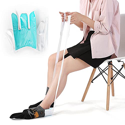 Namvo Sokhulp, gemakkelijk aan en uit kous Slider Sock Helper Slider Putting Sokken voor ouderen, zwangere vrouwen, gehandicapten en gehandicapten