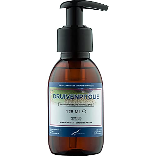 Claudius Massageolie Druivenpitolie 100% natuurlijk 125 ml met pomp