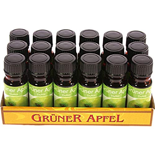 Unbekannt Geurolie aroma-olie kamergeurolie 10 ml lampolie geurlampen kerstgeur geurolie aroma-olie kamergeurolie ca. 46 verschillende geurnoten (groene appel, 12 stuks)