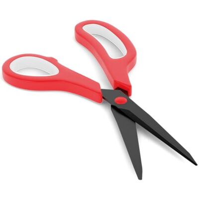Kintex Taping schaar, 21,6 cm, anti-aanbaklaag, extra scherp en roestvrij, tapeschaar met ergonomische handgreep, multifunctionele schaar Kintex Taping schaar, 21,6 cm, anti-aanbaklaag, extra scherp en roestvrij, tapeschaar met ergonomische handgreep, multifunctionele schaar