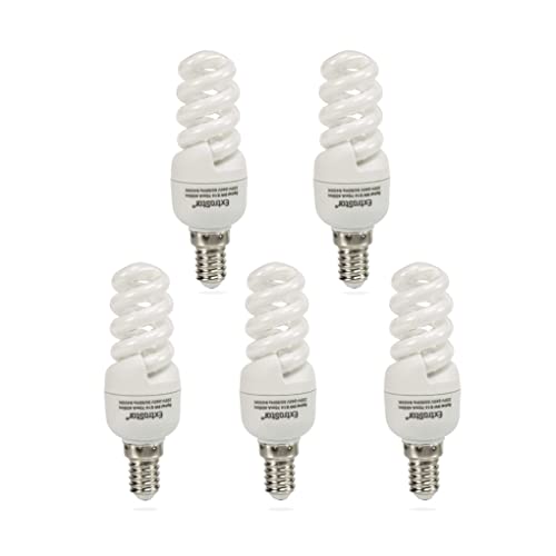 EXTRASTAR 5X Spaarlampen spiraal E14 lamp spaarlamp koud wit 6400K