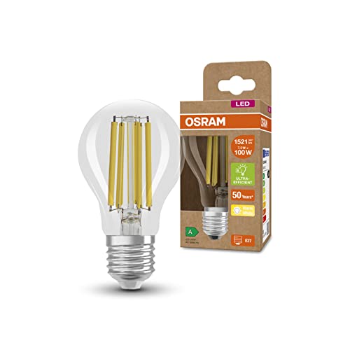 OSRAM Lamps OSRAM LED spaarlamp, gloeilamp, E27, warm wit (3000K), 7,2 watt, vervangt 100W gloeilamp, zeer efficiënt en energiebesparend, pak van 6