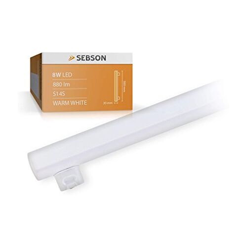 SEBSON S14S 50cm LED Lamp 8W Warm Wit 3000K, vervangt 60W Gloeilamp, 880lm, 230V LED Lichtbronnen 150°, LED Lijnlamp