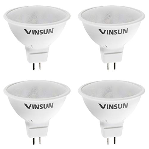 VINSUN 4 x GU5.3 / MR16 LED Lamp 3W Warm Wit 2900K, vervangt 25W Gloeilamp, 250lm, 12V DC LED Lichtbronnen, Inbouwspot 110°