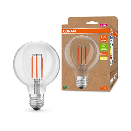 OSRAM Lamps OSRAM LED spaarlamp, gloeilamp, E27, warm wit (3000K), 4 watt, vervangt 60W gloeilamp, zeer efficiënt en energiebesparend, pak van 6