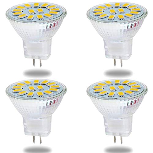 ALASON MR11 LED-lampen MR11 5W LED koud wit gloeilampen GU4 MR11 LED-lampen 12V 5W LED-koplamplampen voor landschapsverlichting, 50W halogeen equivalent, 4 stuks