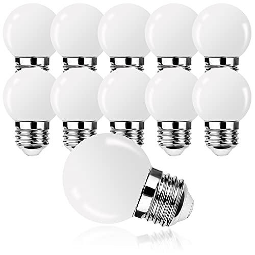 ProCrus E27 LED Lamp G45 1W Gloeilamp,Warm Wit 2700K,Mini Globe Gloeilamp G45,80LM,Vervangt 10W Gloeilampen,Niet Dimbaar, Set van 10