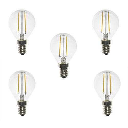 NCC-Licht 5 x LED gloeidraad druppels 2W = 25W E14 heldere gloeilampen gloeilampen gloeilampen 360° A++ 2700K 220lm