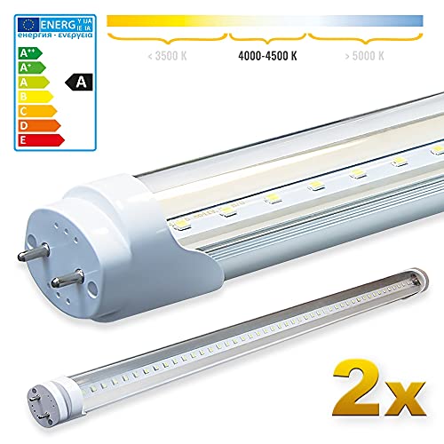 LEDVero SMD LED-buis met TÜV-certificering in neutraal wit TL-buis T8 G13 transparante afdekking