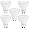 Lepro GU10 LED koudwit, 5W 450 lumen LED GU10 koudwit, lamp 5000 Kelvin koudwit, LED-lamp GU10 niet dimbaar, 5-pack