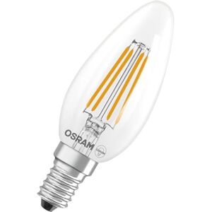 OSRAM LED-lamp Ster kaarsvorm B40 filament, 4000 K neutraal wit, 3,4 W, E14, helder, 470 lm, 15.000 uur, voor kroonluchters en decoratieve armaturen OSRAM LED-lamp Ster kaarsvorm B40 filament, 4000 K neutraal wit, 3,4 W, E14, helder, 470 lm, 15.000 uur, voor kroonluchters en decoratieve armaturen