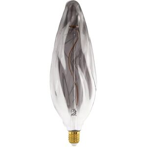 Eglo XXL E27-lamp, dimbaar, spiraal-led, retro gloeilamp, groot formaat, extra grote vintage decoratieve lamp van rookglas, 4 watt, 100 lumen, warmwit, 2000 K, L 34,5 cm Eglo XXL E27-lamp, dimbaar, spiraal-led, retro gloeilamp, groot formaat, extra grote vintage decoratieve lamp van rookglas, 4 watt, 100 lumen, warmwit, 2000 K, L 34,5 cm