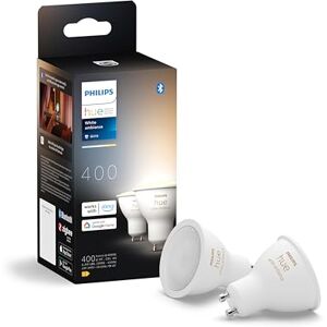 Philips Slimme GU10 Spot, Warm- tot Koelwit instelbaar licht (2-pack), Bluetooth-compatibel, stembediening met Alexa, Apple Home & Google Assistant Philips Slimme GU10 Spot, Warm- tot Koelwit instelbaar licht (2-pack), Bluetooth-compatibel, stembediening met Alexa, Apple Home & Google Assistant